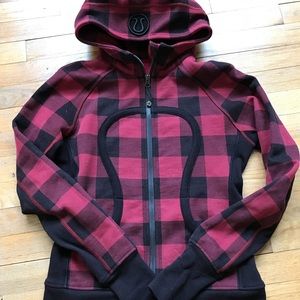Lululemon buffalo check scuba hoodie- size 6